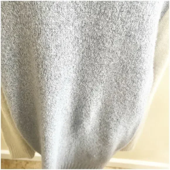C by Bloomingdale’s Women Cashmere Pullover Sweater Sz L Turtleneck Colorblock - Picture 8 of 9